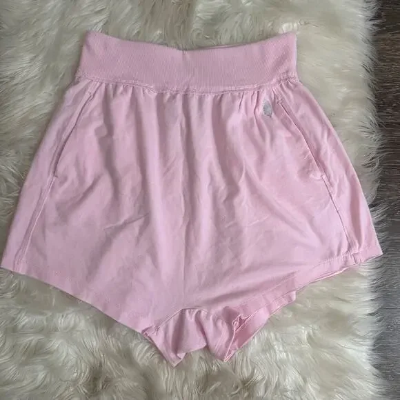Free People Movement Womens Hot Shot Harem Shorts Size Small Pink Pale Comfort - Picture 1 of 5